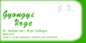 gyongyi urge business card