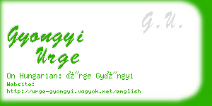 gyongyi urge business card